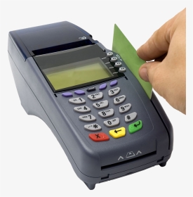 Swiping A Card Through A Pos Machine - Card Swipe Machine Png, Transparent Png, Transparent PNG
