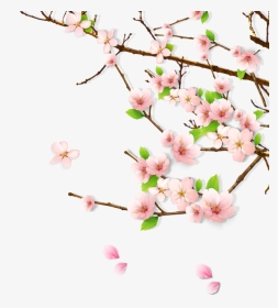 春天绿意桃花桃树枝png素材 - Spring Peach Blossom, Transparent Png, Transparent PNG