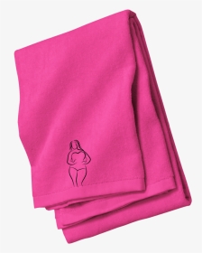 Curvy Women Silhouette Embroidered Beach Towel - Towel, HD Png Download, Transparent PNG