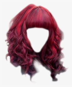 #hair #red #highlights #costume #dressup - Lace Wig, HD Png Download, Transparent PNG