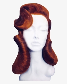 #redhaid #wig #50s #vintage #hair #curlyhair #freetoedit - Red Hair, HD Png Download, Transparent PNG