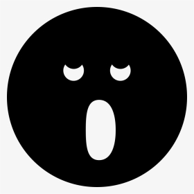 Yawning Emoticon Face In Rounded Square With Open Oval - Small Face Png Icon, Transparent Png, Transparent PNG