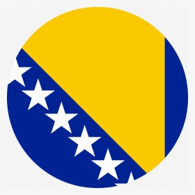 Image Result For Bosnia And Herzegovina Flag Circle - Bosnia Flag Round, HD Png Download, Transparent PNG