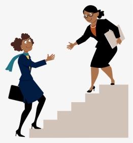 Two Female Employees Helping Each Other - Women Helping Each Other, HD Png Download, Transparent PNG