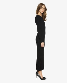 Low Back Rib Dress In Colour Caviar - Photo Shoot, HD Png Download, Transparent PNG