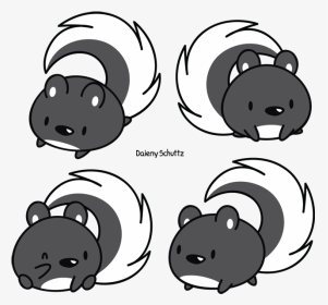 Cute Skunk Drawing Easy, HD Png Download, Transparent PNG