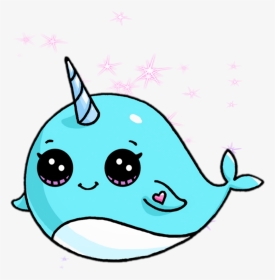 Transparent Blue Dolphin Clipart - Kawaii Drawing Cute Unicorn, HD Png Download, Transparent PNG