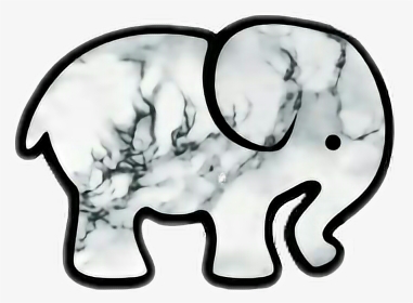 Marmer Cute Sticker Animal - Hydro Flask Elephant Sticker, HD Png Download, Transparent PNG