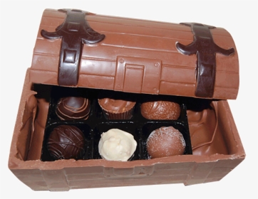 Chocolate Treasure Chest And Four Truffles - Chocolate, HD Png Download, Transparent PNG