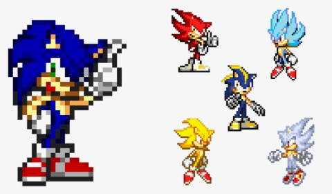 Sonic Hd Sprite By Moongrape - Sprite Game 2d PNG Transparent With