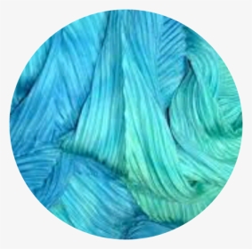 #blue #circle #feathers #folds #silk #silkcircle #bluecircle - Blue And Green Aesthetic, HD Png Download, Transparent PNG