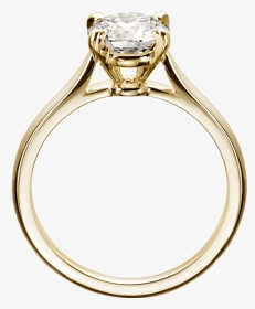 Cartier Solitaire Ring Gold, HD Png Download, Transparent PNG