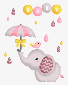 Stock Photography Clip Art - Elephant With Umbrella Baby Shower Png, Transparent Png, Transparent PNG