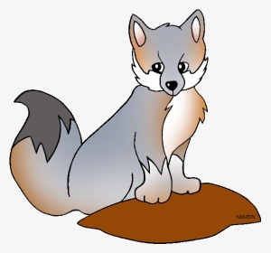 Animals Clip Art By Phillip Martin, Grey Fox - Grey Fox Clipart, HD Png Download, Transparent PNG