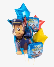 Paw Patrol Chase Birthday Foil Balloon Bouquet - Cartoon, HD Png Download, Transparent PNG