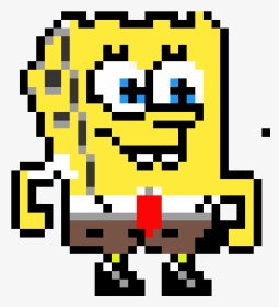 Small Spongebob Pixel Art Clipart , Png Download - Minecraft Pixel Art Spongebob, Transparent Png, Transparent PNG