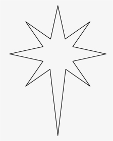 Black And White Clipart Of Nativity Star Picture Stock - Line Art, HD Png Download, Transparent PNG