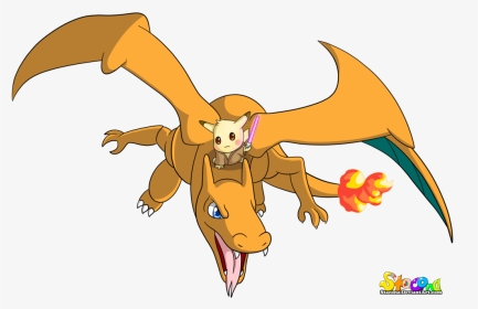Jedi Riding By Stacona - Pikachu Flying On Charizard, HD Png Download, Transparent PNG