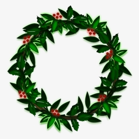 Evergreen Wreath Clipart - Christmas Day, HD Png Download, Transparent PNG