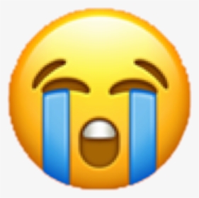 #tears #crying #emoji #yellow #sad #blue #freetoedit - Crying Emoji Ios, HD Png Download, Transparent PNG
