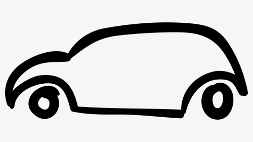 Car Hand Drawn Shape - Icon, HD Png Download, Transparent PNG