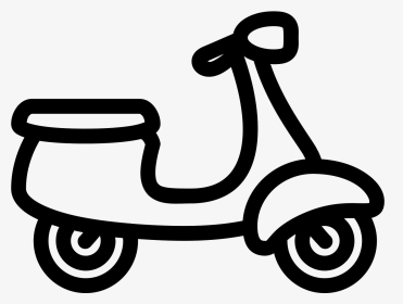 Vector Formatting Motorcycle Outline Picture Free Stock - Clipart Motorcycle Black And White Cartoon, HD Png Download, Transparent PNG