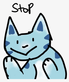 #stop #blue #cat #reeeeee #iwanttodie #yeet #no #plzstop - Cartoon, HD Png Download, Transparent PNG