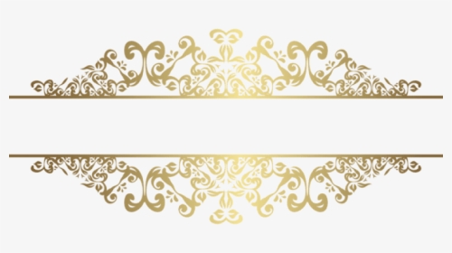 Decorative Line Gold Png Transparent Images - Elegant Gold Border Design, Png Download, Transparent PNG