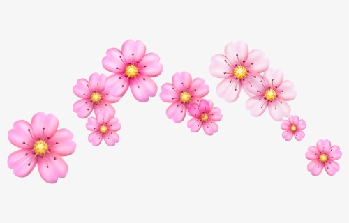 #crown #crownflower #flower #flowercrown #cherry #cherryblossom - Flower Emoji Crown Png, Transparent Png, Transparent PNG
