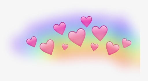 #rainbow #heart #crown, HD Png Download, Transparent PNG