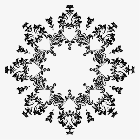 Decorative Ornamental Floral Flourish Design - Split Snowflake Svg Free, HD Png Download, Transparent PNG