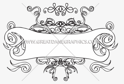 Decorative Scroll Png - Line Art, Transparent Png, Transparent PNG