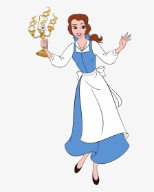 Cartoon Belle In Blue Dress, HD Png Download, Transparent PNG