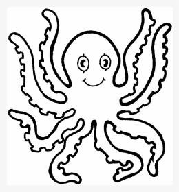White And Black Clip Art Of Octopus, HD Png Download, Transparent PNG