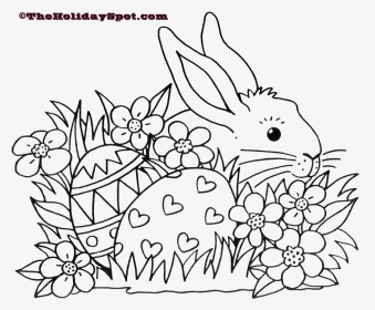 Easter Coloring Pages Black And White Blank Sheets - Easter Coloring Sheet, HD Png Download, Transparent PNG