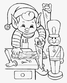 Elf Christmas Coloring Pages Printable, HD Png Download, Transparent PNG