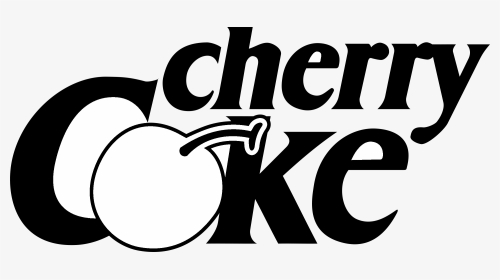 Coca Cola Cherry Logo Black And White, HD Png Download, Transparent PNG