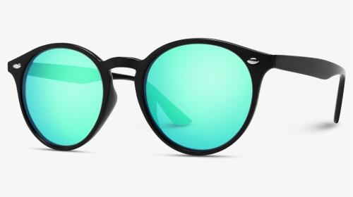 Round Classic Retro Frame Sunglasses , Png Download - Reflection, Transparent Png, Transparent PNG