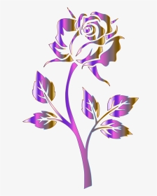 Purple Flower Clipart No Background Png Library Download - Rose Svg, Transparent Png, Transparent PNG