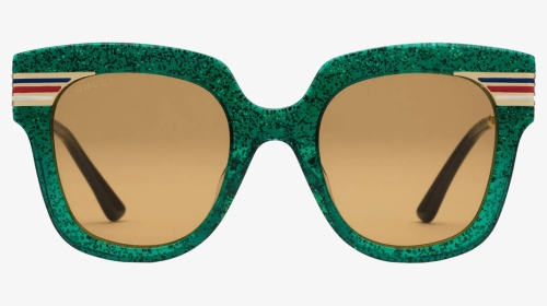 Transparent Retro Sunglasses Png - Gucci Glitter Sunglasses Green Brown, Png Download, Transparent PNG
