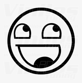 Meme Smile 01 Happy - Awesome Face Black Background, HD Png Download, Transparent PNG