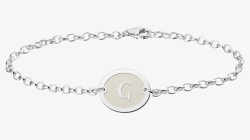 Silver Initial Bracelet Oval - Silber Armband Zwei Herzen, HD Png Download, Transparent PNG