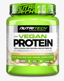 Vegan Protein 100% Pea Isolate 454g - Nutritech, HD Png Download, Transparent PNG
