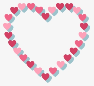 Pink Heart With Hearts Outline Png Image - Pink Heart Outline Png, Transparent Png, Transparent PNG