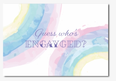 Watercolour Rainbow Engagement Invitation   Class Lazyload - Painting, HD Png Download, Transparent PNG