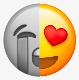 #sad #happy #love #thatslove #emoji #freetoedit - Emoji Sad And Happy, HD Png Download, Transparent PNG