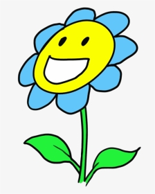 How To Draw Cartoon Flowers - Cartoon Flower Drawing, HD Png Download, Transparent PNG