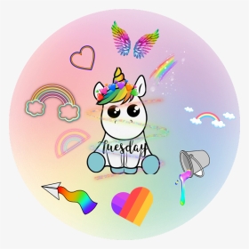 #rainbow #unicorn #neon#light - Cartoon, HD Png Download, Transparent PNG