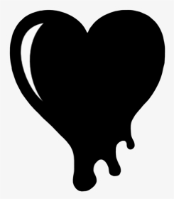 #black #blackheart #love #valintinesday #valintine - Coração Derretendo, HD Png Download, Transparent PNG
