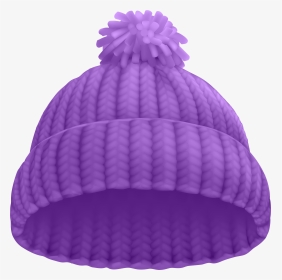 Purple Winter Hat Png Clip Art Image - Transparent Winter Hat Clipart, Png Download, Transparent PNG